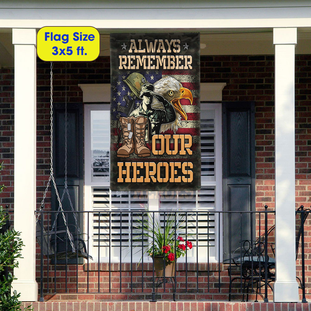Veterans Flag Always Remember Our Heroes TQN993F