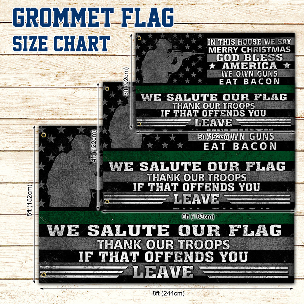 Veteran Grommet Flag Thin Green Line Patriotism ANT337GF