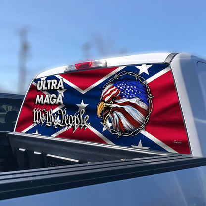 Ultra MAGA Rear Window Decal We The People Southern Confederate TQN145CDv1