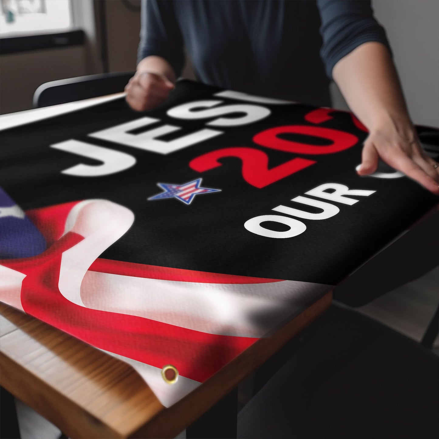 Jesus 2024 Our Only Hope Patriotic American Grommet Flag MLN2687GF