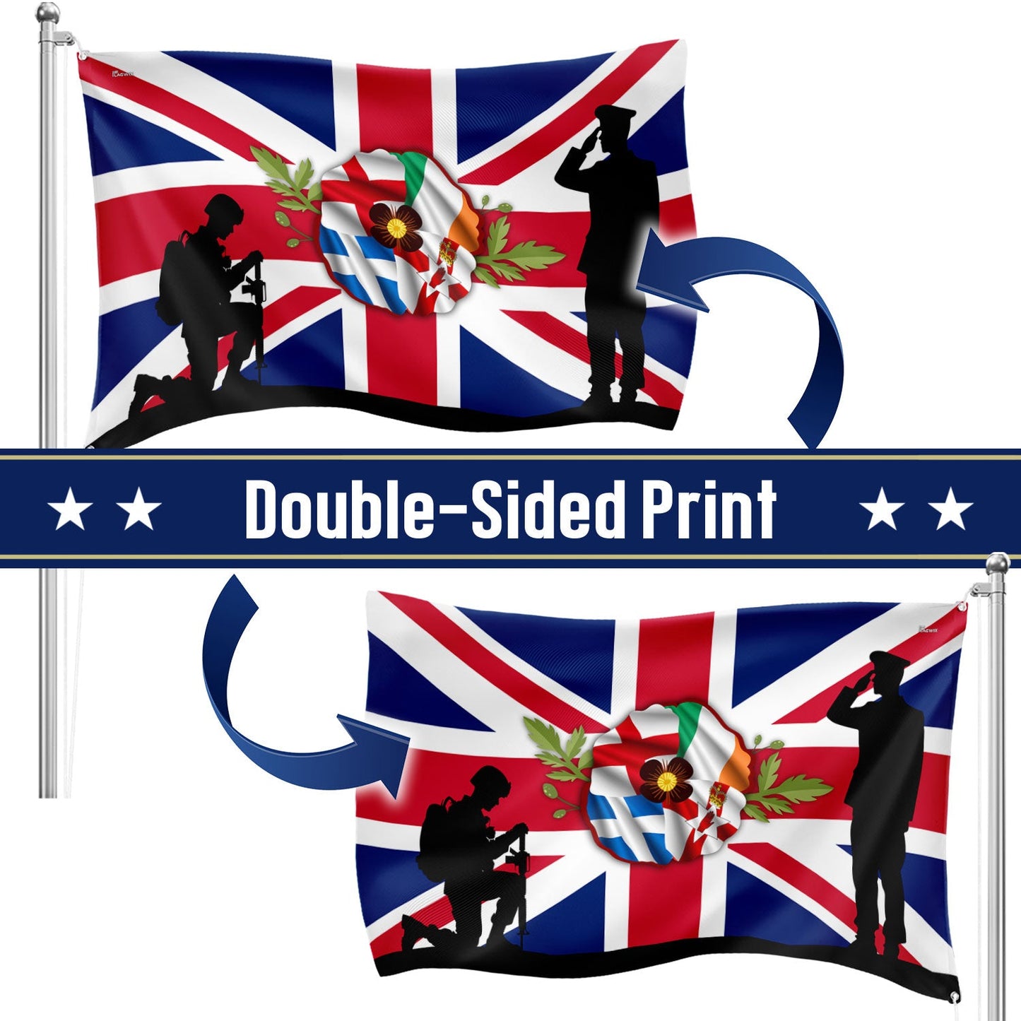 UK Armed Forces Day Veterans Grommet Flag PHB04PMN