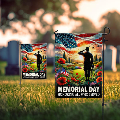 FLAGWIX Memorial Day Honoring All Who Served Veteran American Flag MLN2704F