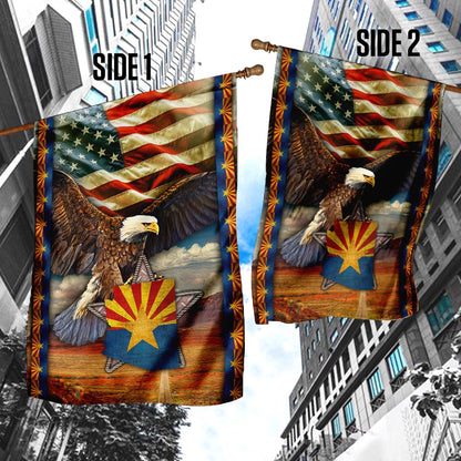 Arizona State Eagle American Flag