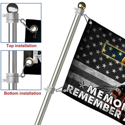 Memorial Day Remember and Honor Veteran American Eagle Grommet Flag TPT725GF