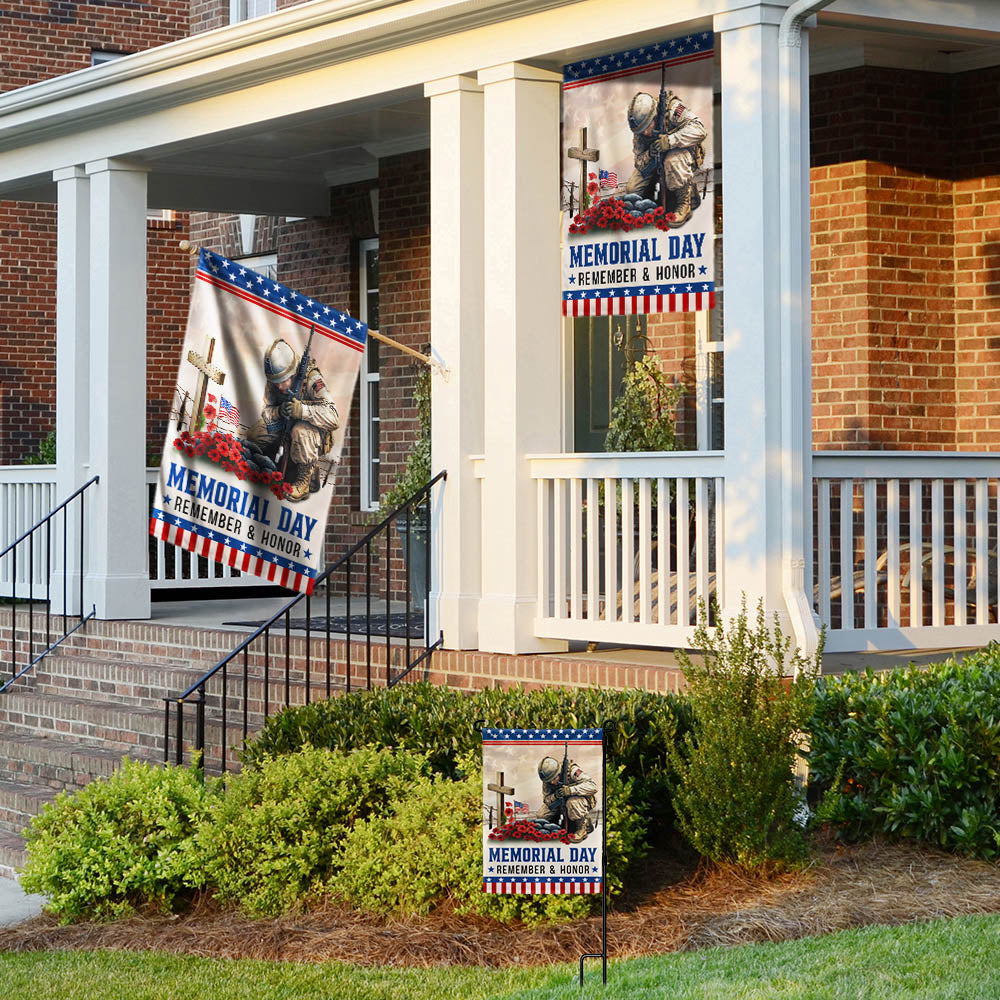 Memorial Day Veteran Remember And Honor Flag NTT12TTH