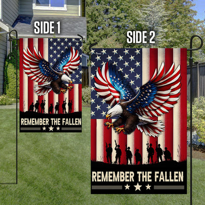 Memorial Day Remember The Fallen Patriotic Eagle Veteran Memorial Flag TPT1762F