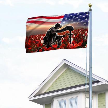 U.S. Veteran Remembrance Memorial Day Grommet Flag TPT759GF