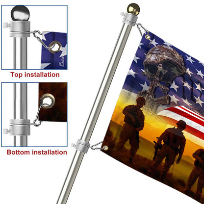 U.S. Veterans. Memorial Day, All Gave Some, Some Gave All American Flag THH3855GFv2