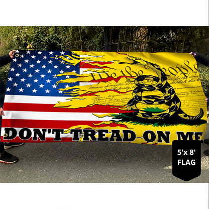 Patriotic Gadsden We The People Don't Tread On Me Grommet Flag MLN3197GF