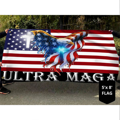 Ultra MAGA American Eagle Grommet Flag THB3602GFv7