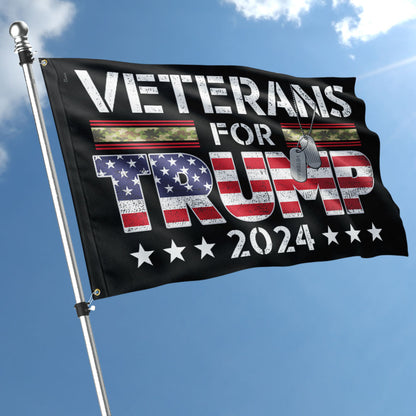 Veterans For Trump 2024 Grommet Flag TQN3522GF