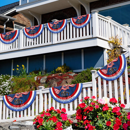 Flagwix American Flag - USA 250th Anniversary Semiquincentennial Non-Pleated Fan Flag