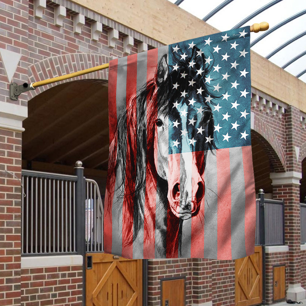 Patriot Horse American Flag MLN490F