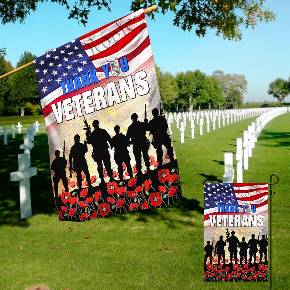 Memorial Day Veterans Day, Thank You Veterans Flag TPT1285F
