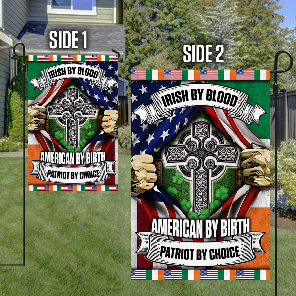Celtic Cross Flag Irish By Blood American By Birth Patriot By Choice DDH3129F