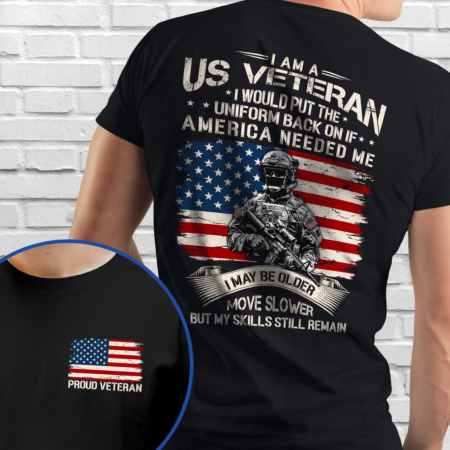 US Veteran I Would Put The Uniform Back On If America Needed Me T-Shirt TQN4167TS
