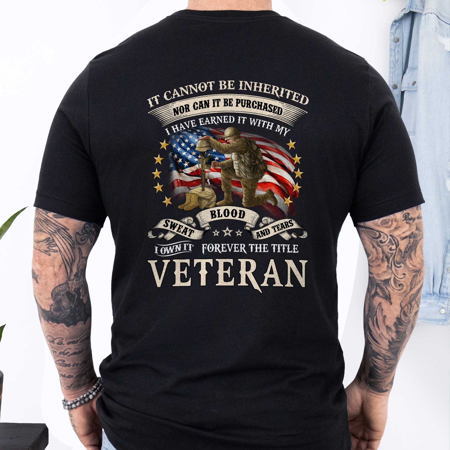 Veteran Blood Sweat Tears Forever The Title Veteran T-Shirt MLN3078TS