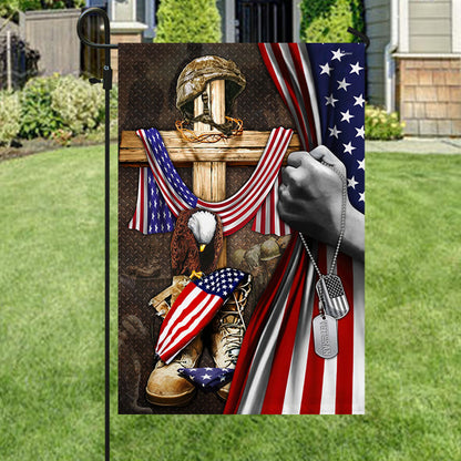 Flagwix American Flag - U.S. Veteran. Christian Cross American Patriot Memorial Flag TPT146F