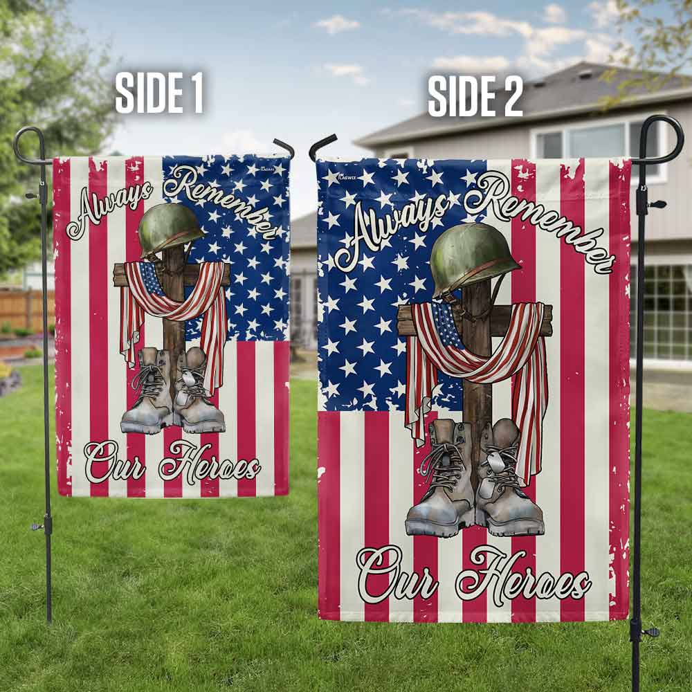 4th of july Independence Day Always Remember Our Heroes Veteran Flag MLN5862DNV