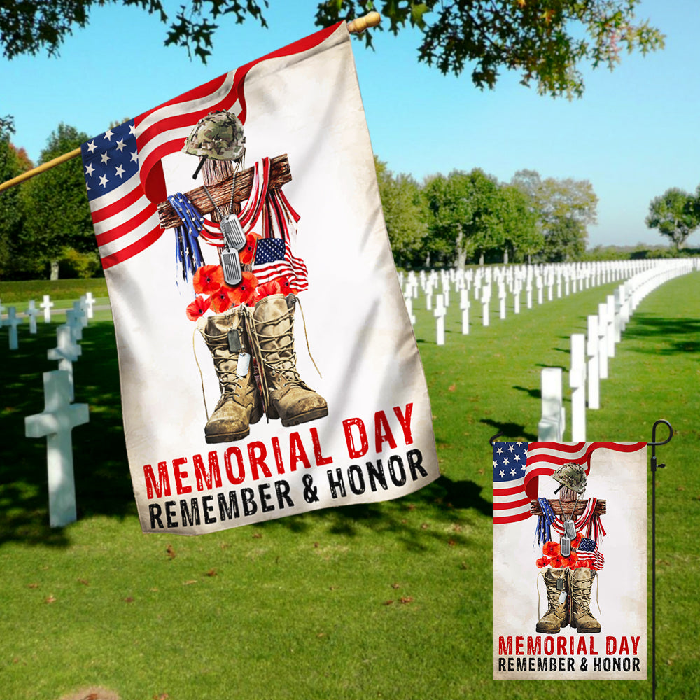 Memorial Day Remember And Honor, US Veteran Flag TPT799F