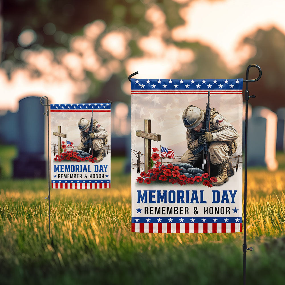 Memorial Day Veteran Remember And Honor Flag NTT12TTH