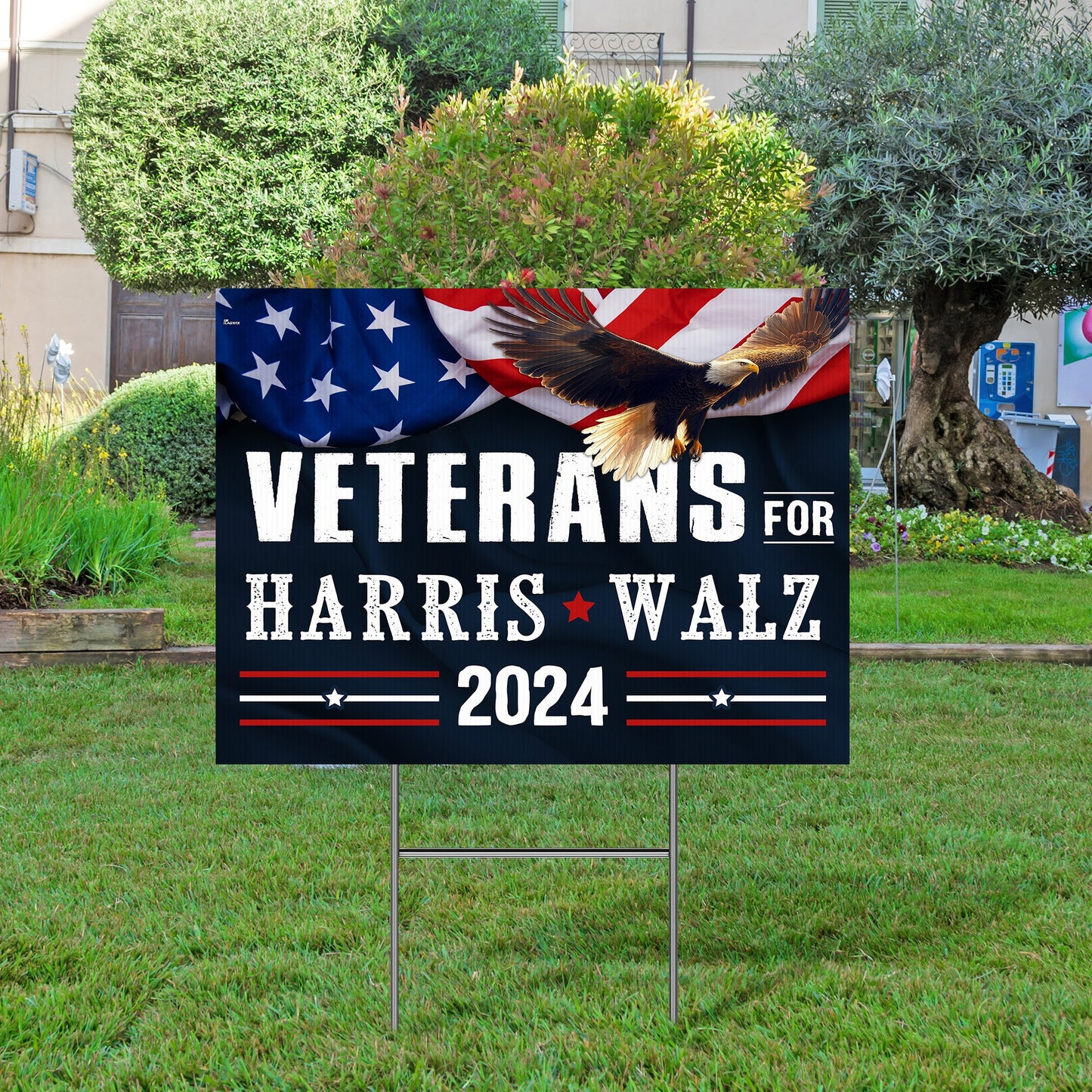Veterans for Harris Walz 2024 Election Yard Sign MLN3928YS