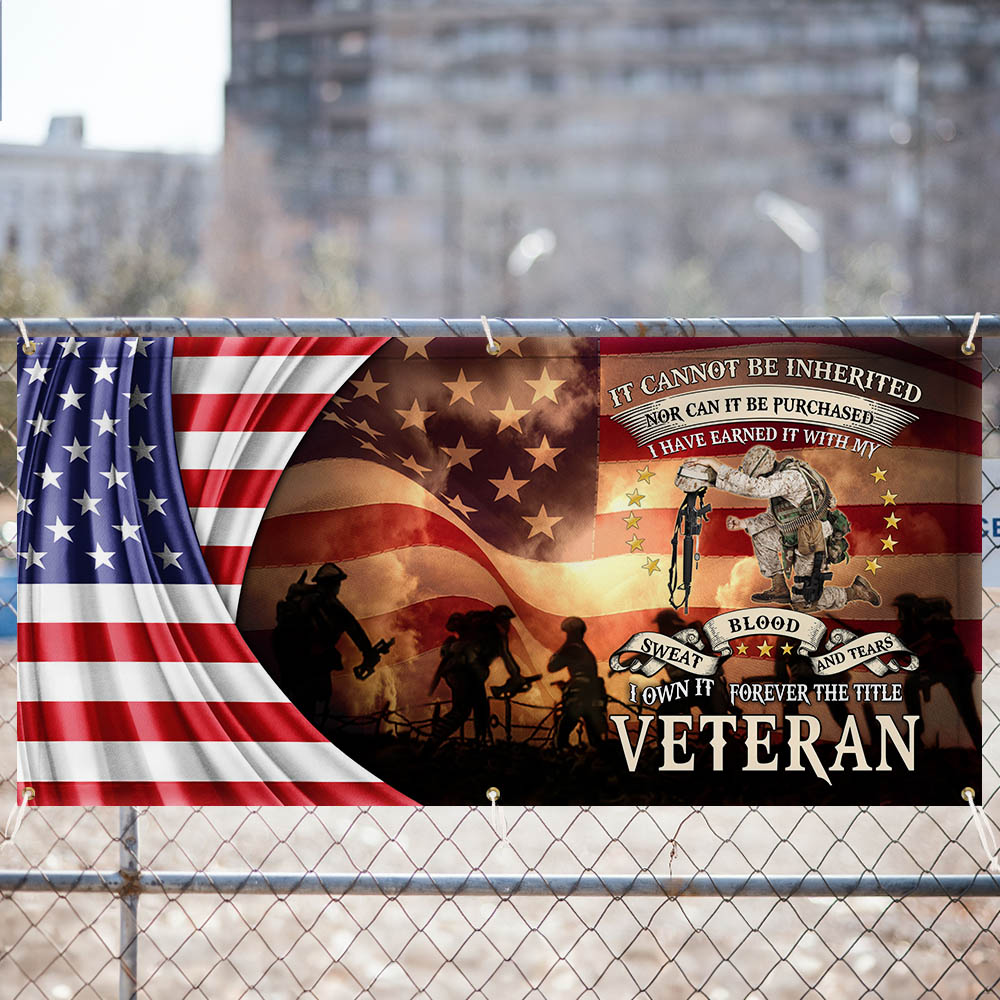 Memorial Day Veteran Memorial Forever The Title Veteran Fence Banner MLN2658FB