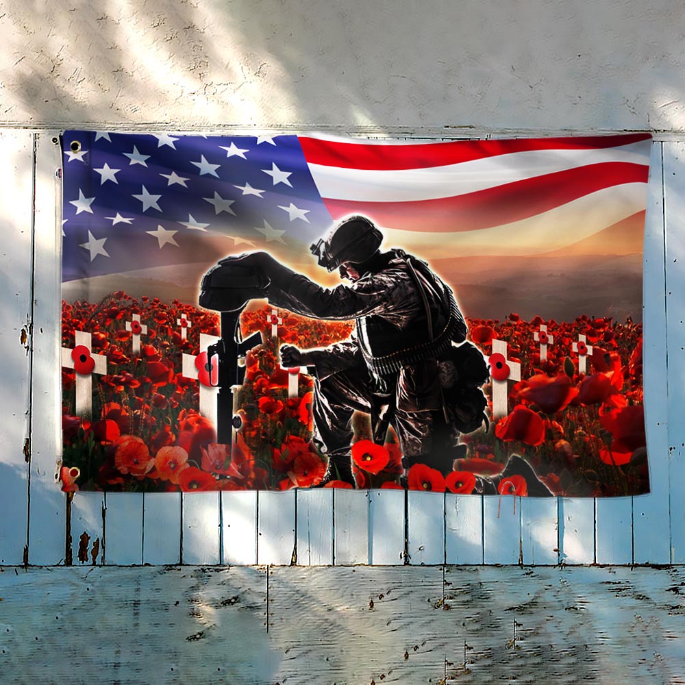 U.S. Veteran Remembrance Memorial Day Grommet Flag TPT759GF