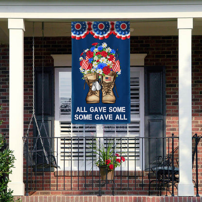 Flagwix American Flag - Memorial Day Military Boots Veteran All Gave Some Some Gave All Flag MLN2950F