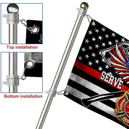Firefighter The Thin Red Line American Eagle Grommet Flag THH3487GF