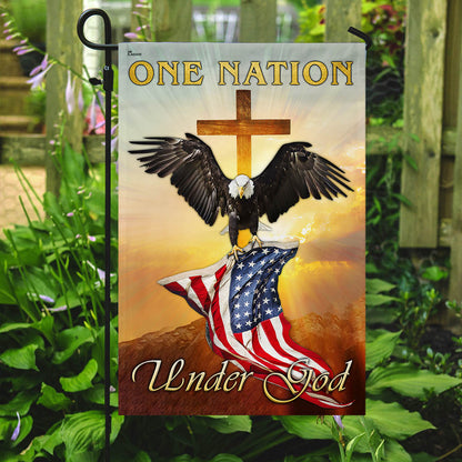 One Nation Under God. Christian. Eagle Flag