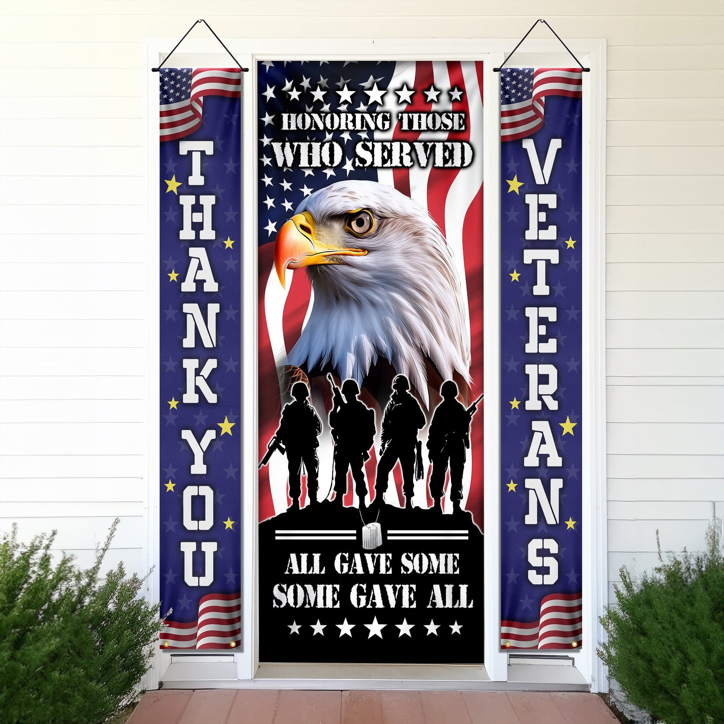 Thank You Veterans, Honoring Those Who Served, Veterans Day, American Eagle Door Cover &amp; Banners TPT1266CB