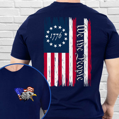 We The People Eagle American 1776 Betsy Ross T-Shirt MLN3312TS