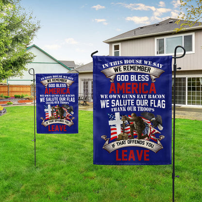 Veteran Memorial Day In This House God Bless America Thanks Our Troops Flag MLN1268F