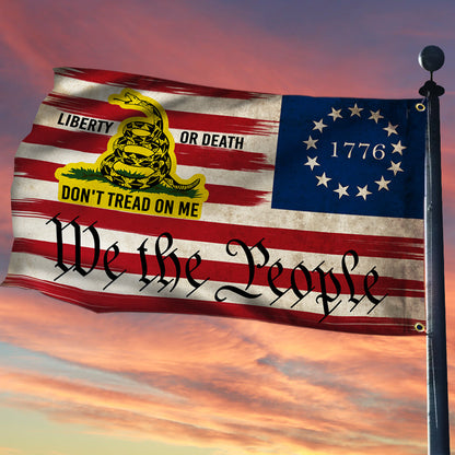 Gadsden Don't Tread On Me We The People Grommet Flag MLN326GF
