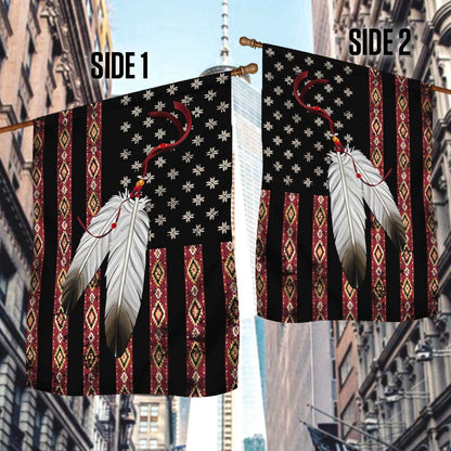 Native American Eagle Feather Flag THH2489Fn
