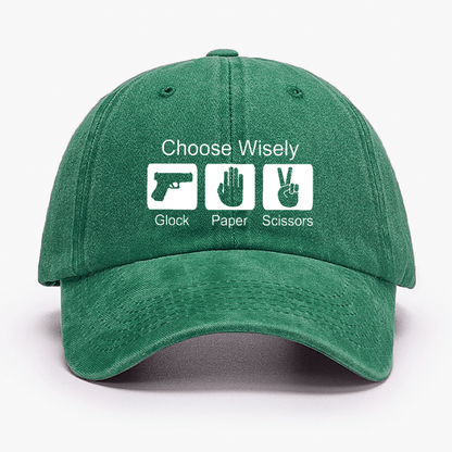 Choose Wisely Glock Paper Scissors Cap