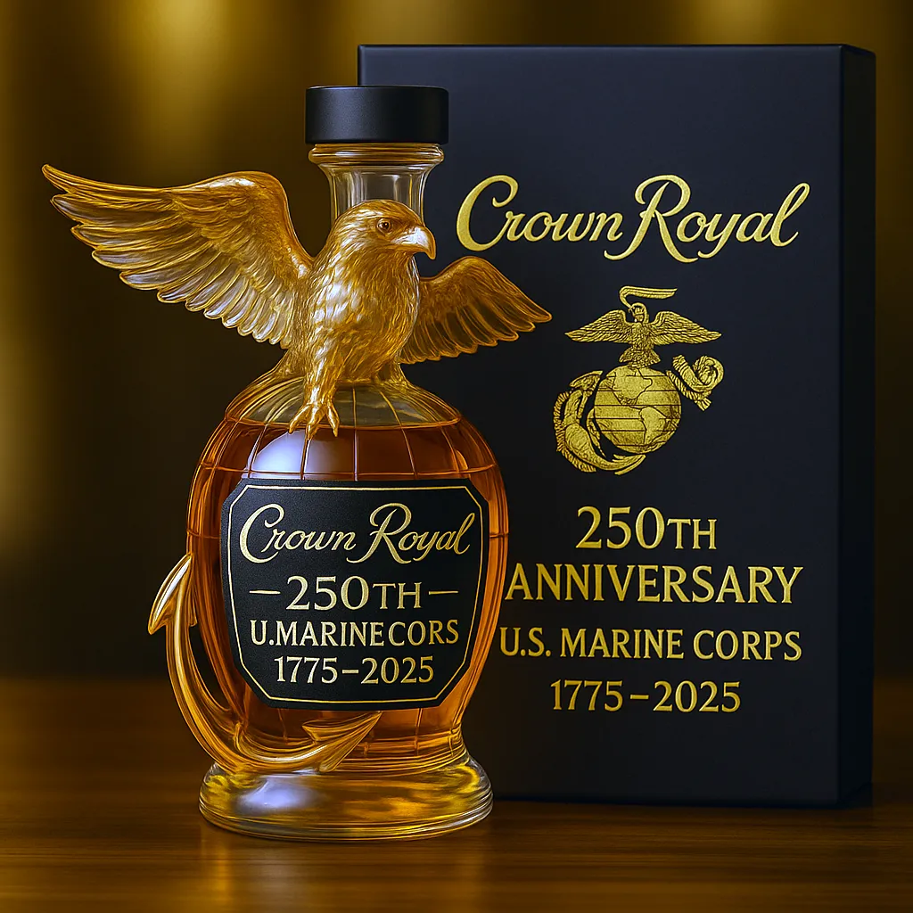 U.S. Marine Corps 250th Anniversary Commemorative Whiskey Bottle