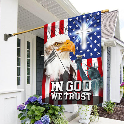 Flagwix American Flag - In God We Trust, We The People, Christian Cross American Eagle Flag TPT107F