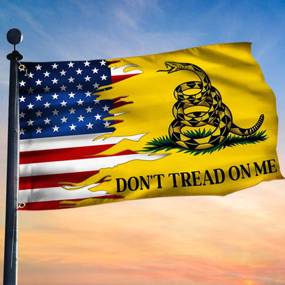 Gadsden Don't Tread On Me American Grommet Flag MLN2726GF