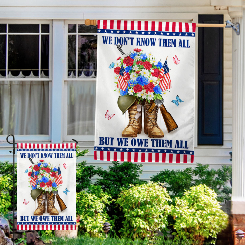 Memorial Day Veteran Flag We Don't Know Them All But We Owe Them All MLN1089F