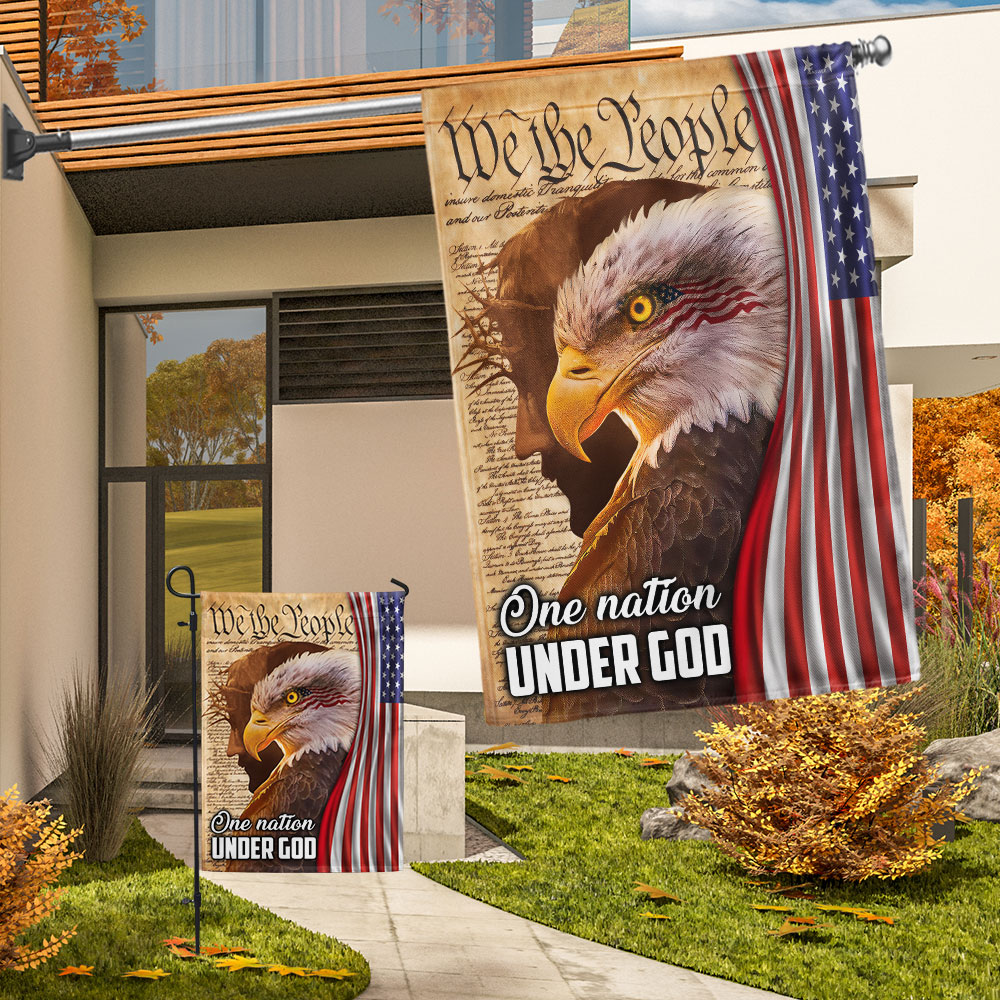 Flagwix American Flag - We The People, One Nation Under God, American Eagle Jesus Flag TPT845F