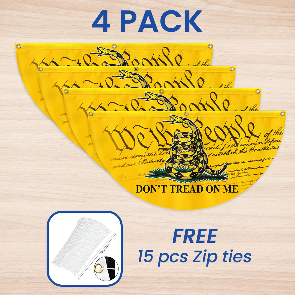 Gadsden Don’t Tread On Me We The People Non-Pleated Fan Flag MLN2636FL