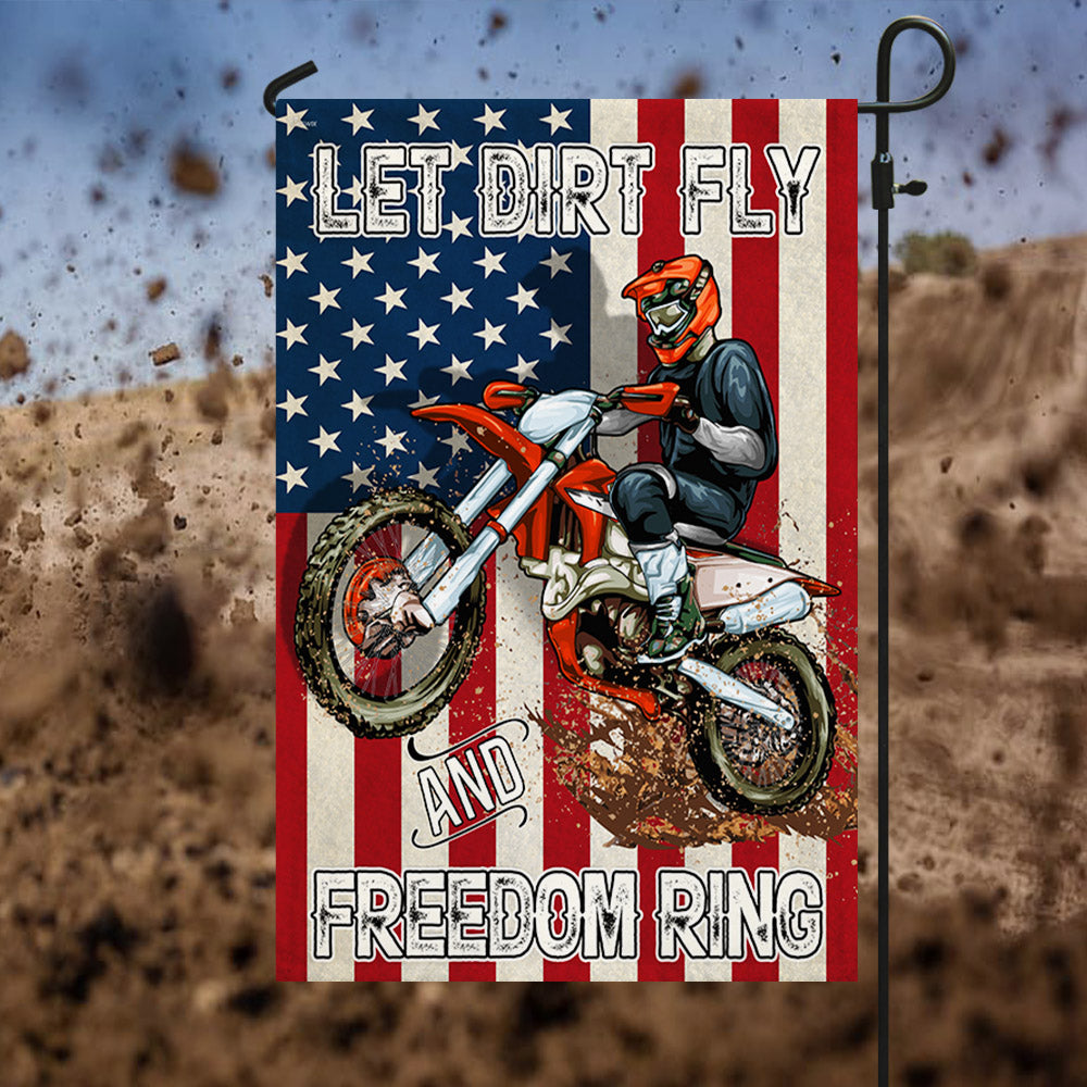 Motocross Patriotic American Flag TPT291F