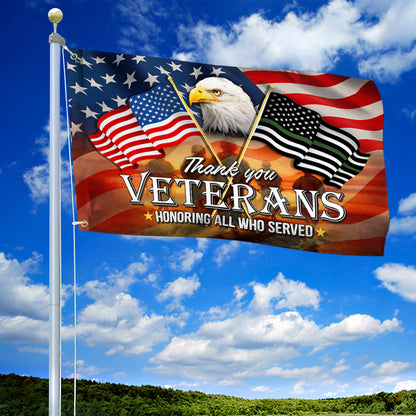 Thank You Veterans, Memorial American Eagle Flag TPT66GFv1