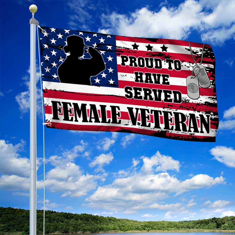 Female Veteran US Grommet Flag Proud To Have Served DBD3384GF
