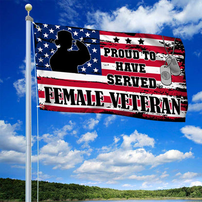 Female Veteran US Grommet Flag Proud To Have Served DBD3384GF
