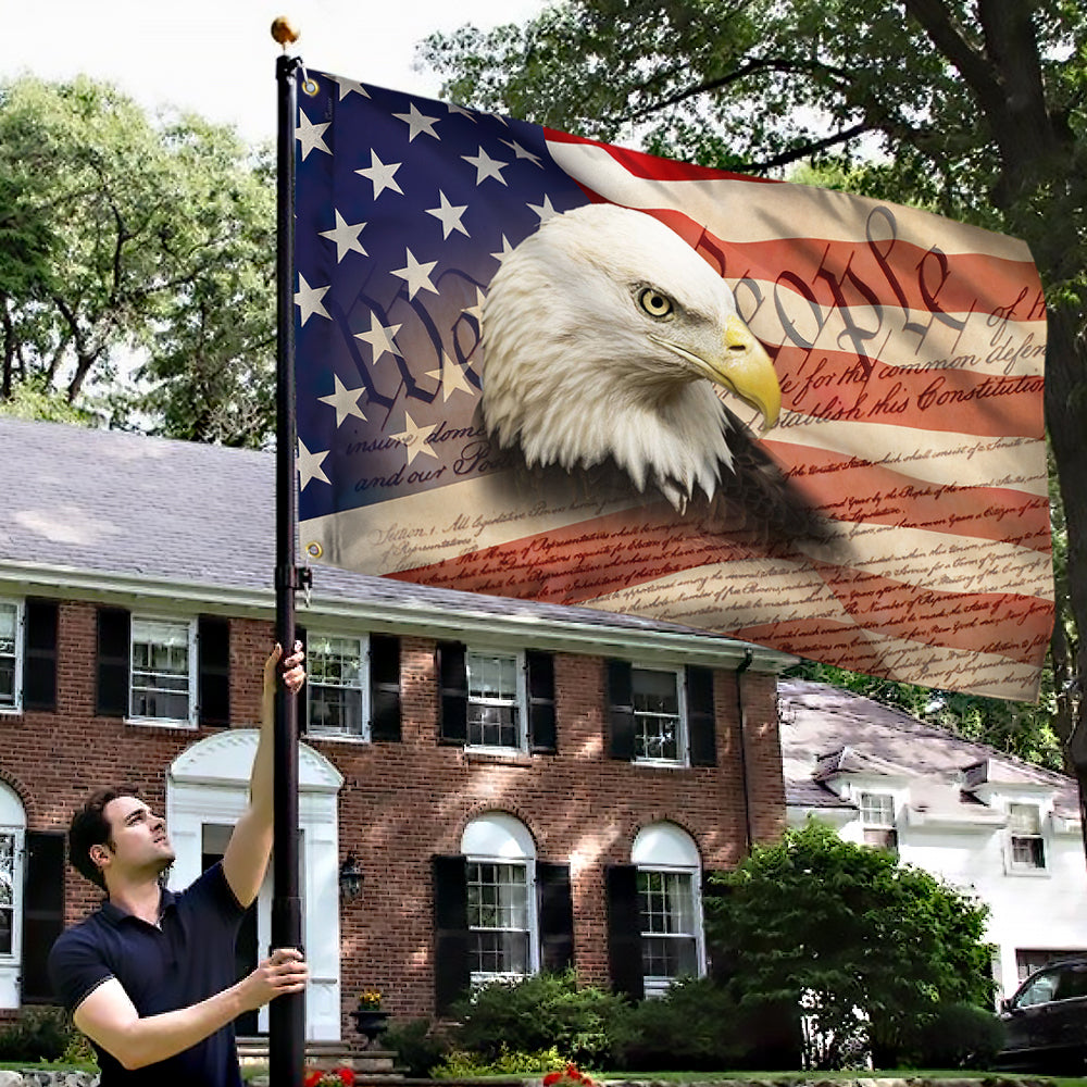 Patriot Flag We The People American Eagle Grommet Flag TRV1657GF