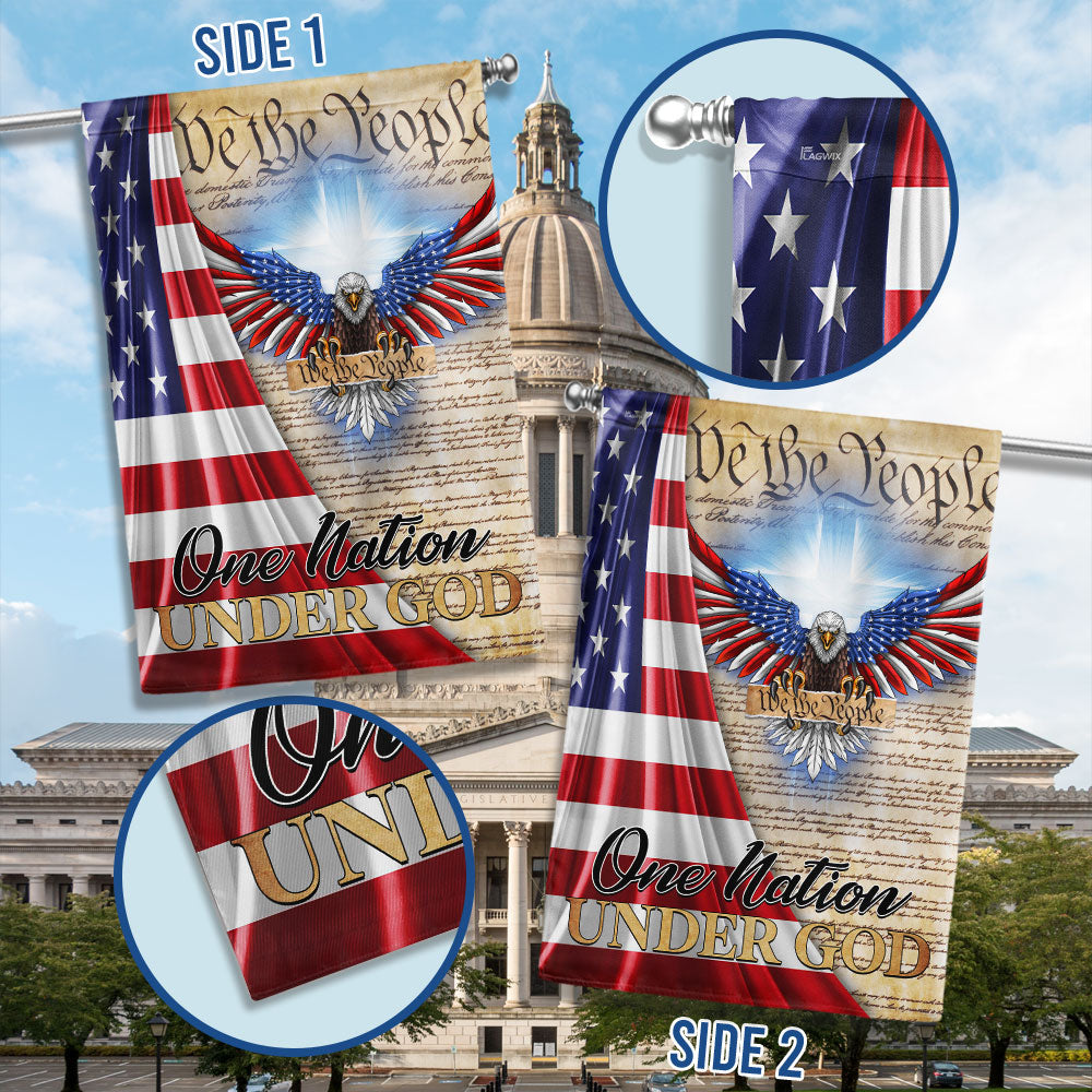 One Nation Under God Patriot Eagle Flag MLN1351F