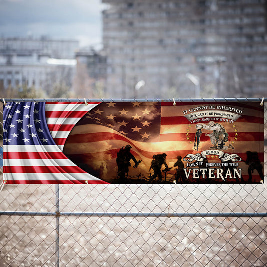 Memorial Day Veteran Memorial Forever The Title Veteran Fence Banner MLN2658FB